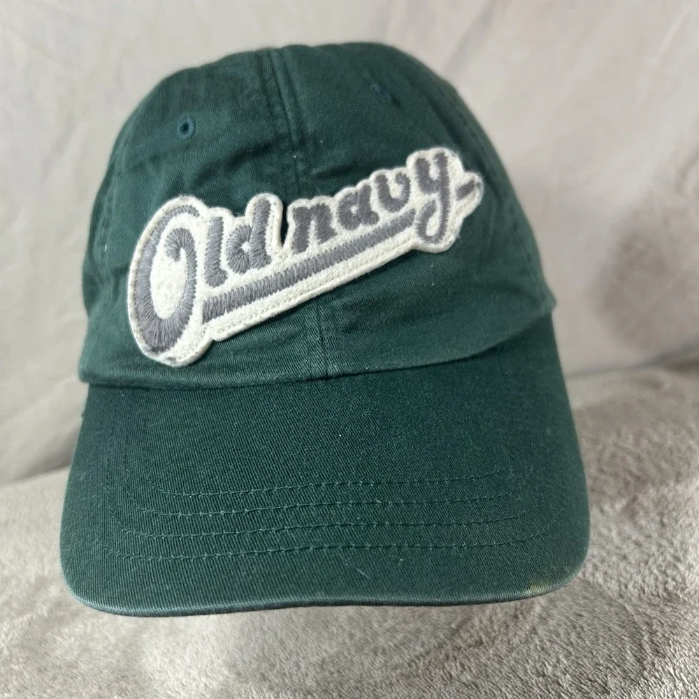Old Navy Basic Issue Green Embroidered Logo Baseball Cap Hat L/XL
